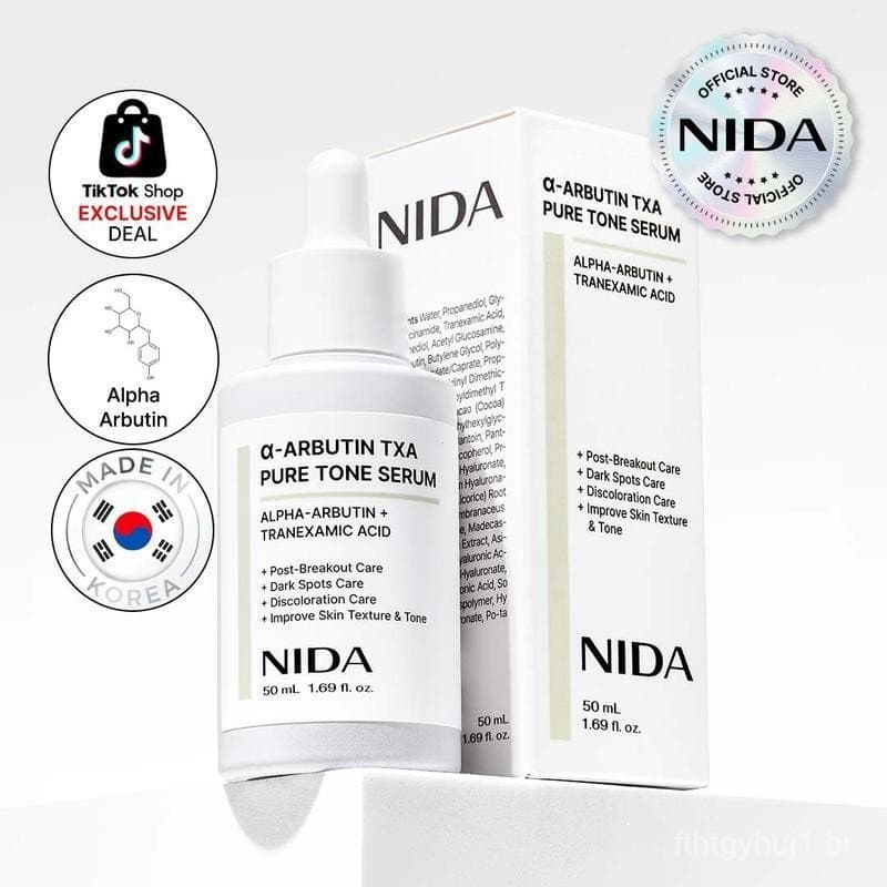 NIDA alpha-Arbutin TXA Sérum Puro para Tom de, Manchas Escuras e Brilho da