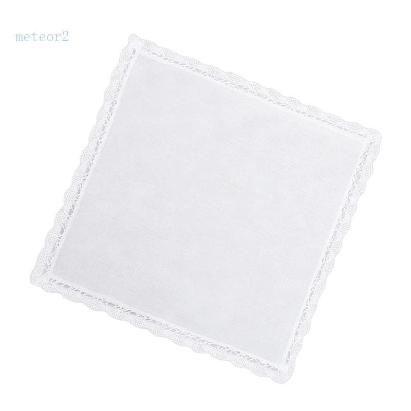 meteor2 Lenço Branco Bordado Renda Elegante, Lenços Femininos Para Eventos Baile