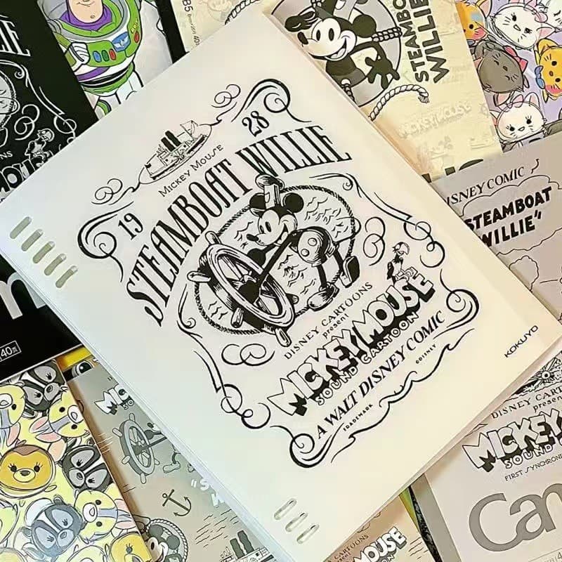 Japão Japão Japão KOKUYO KOKUYO Disney Co-Branded Edição Limitada Caderno de Folhas Soltas Destacável B5/A5