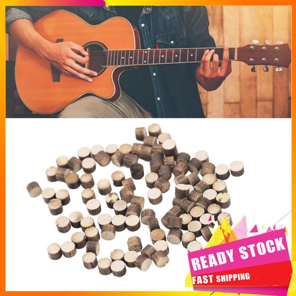 Gfgfgfgg Gfgfgfgg 100 peças de madeira para guitarra, baixo, incrustação de pontos, bordo, bandolim, banjo, ukulele