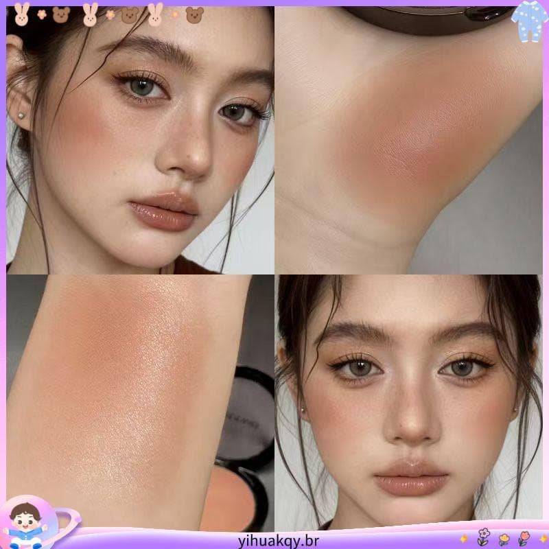Blush tailandês amarelo preto couro All-Match nativo asiático maquiagem blush Nude café cor blush Premium terra laranja