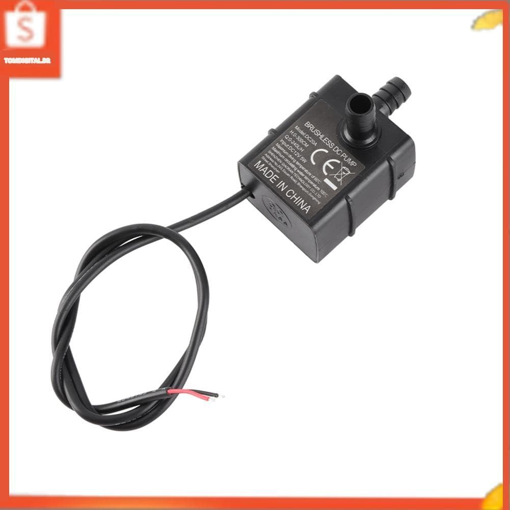 Mini bomba de óleo de água sem escova, ultra silenciosa, dc12v, fonte submersível, aquário, circulação 240l/h, 5w,
