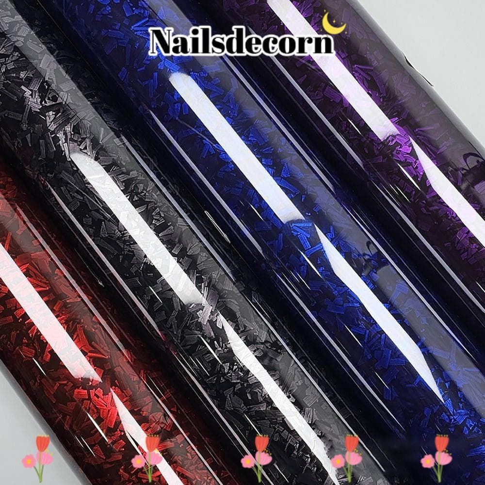 Filme De Vinil De Fibra De Carbono NAILS , Adesivos De Corpo De Motocicleta Forjado De Alto Brilho , Efeito Fosco 6D