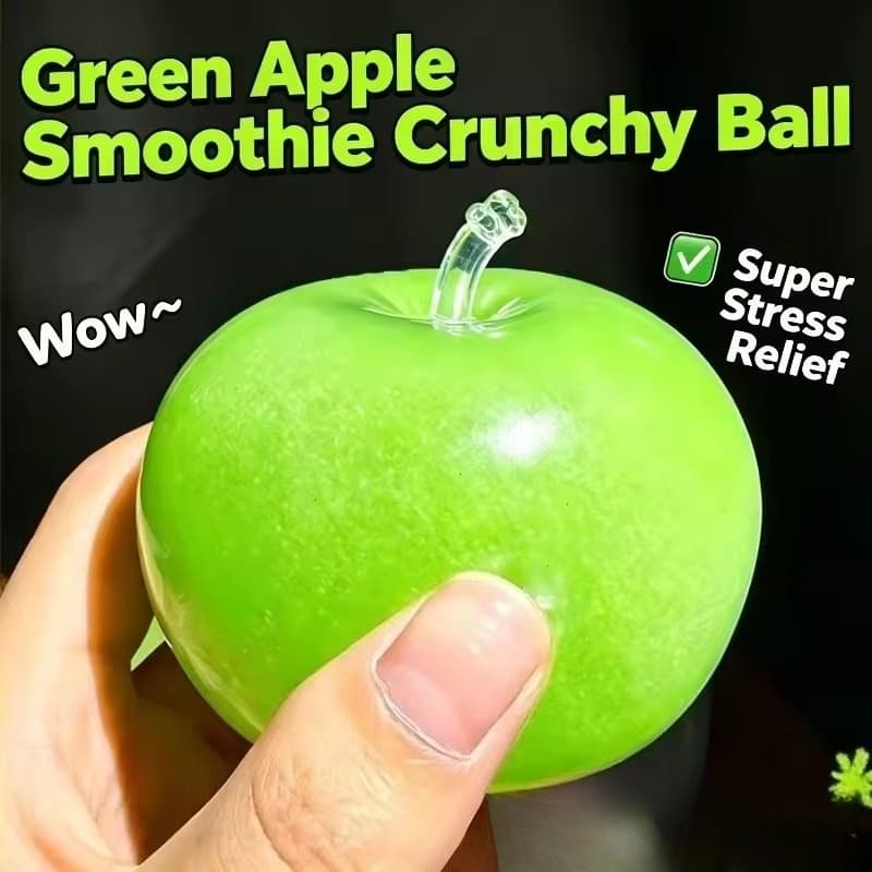 Maçã Verde Slushie Squishy Brinquedo Fidget Crocante Moldável Sensorial Alívio Do Estresse Médio Aperto Força Presente