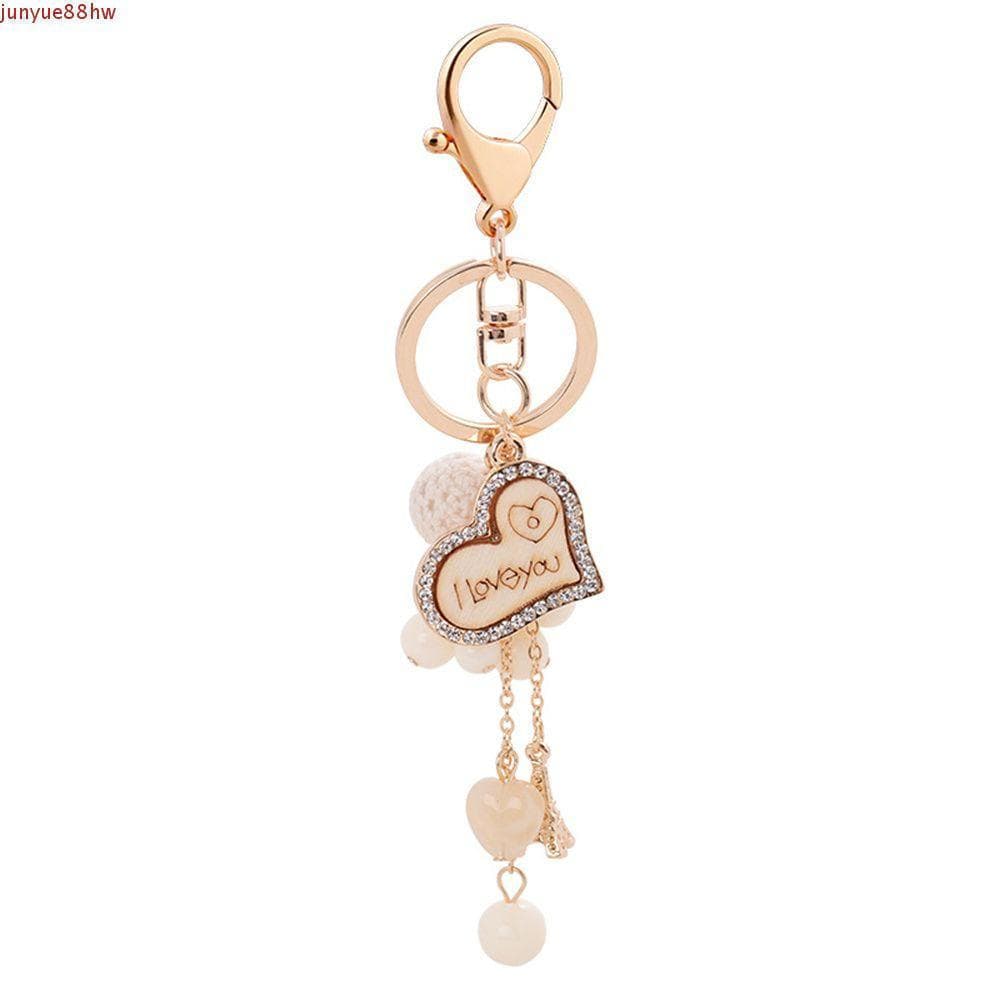 Chaveiro feminino em formato de coração, pingente para mochila, decoração de bolsa, acessório para carro, chaveiro co