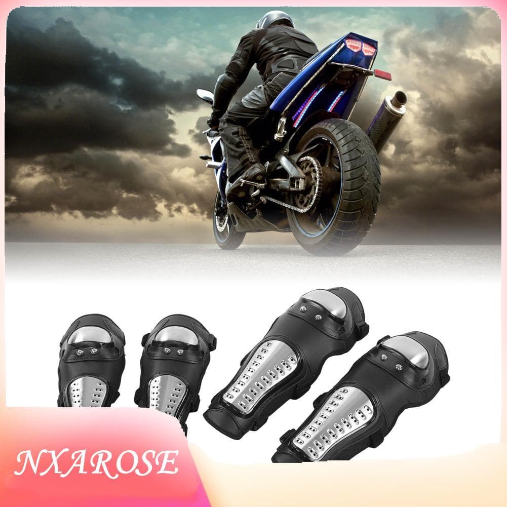Nxarose Motocicleta Armor Joelheiras e cotoveleiras para adultos resistentes à abrasão Kit de equipamentos de proteção
