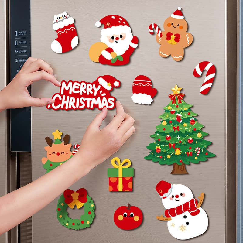 Ímãs de Geladeira, Decorações Magnéticas de Natal, Novos Adesivos Magnéticos 2025, Pequenos Presentes Magnéticos Criativ