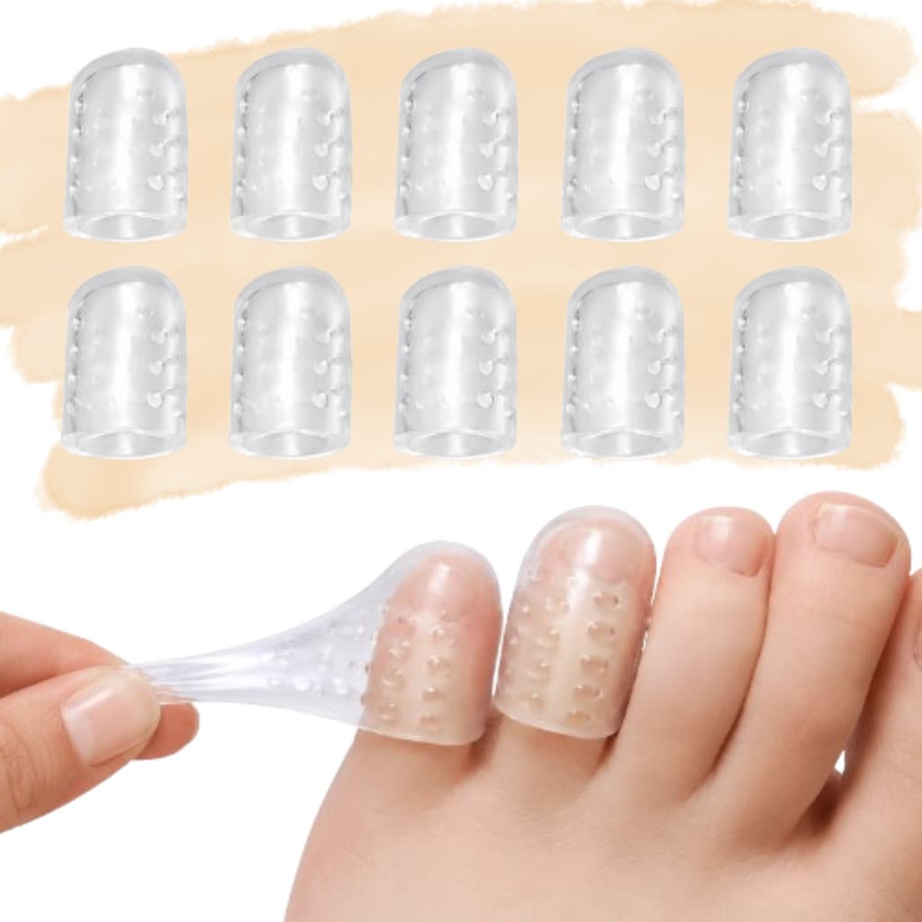 Kit Protetor Dedos Dos Pés Silicone Anti Bolhas Conforto Macio Reutilizável