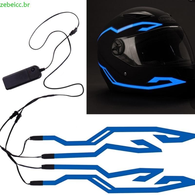 zebeicc Capacete Adesivo Luminoso Kit Mods De Luz Fria De Moto Sinal De Equitação Leve