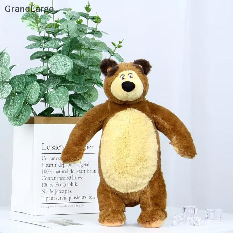 [GrandLarge] Masha E O Urso Brinquedos De Pelúcia Bonecos De Desenhos Animados Conforto Macio Derivados De Animação Enfe