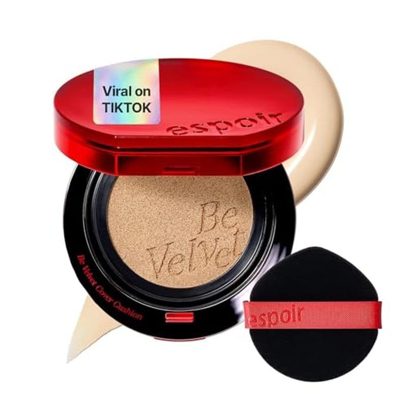 Base De Almofada ESPOIR Be Velvet # 23.5 Azeitona Justa | Cobertura Rápida E Fácil Com Cor De Longa Duração Da Oxidação