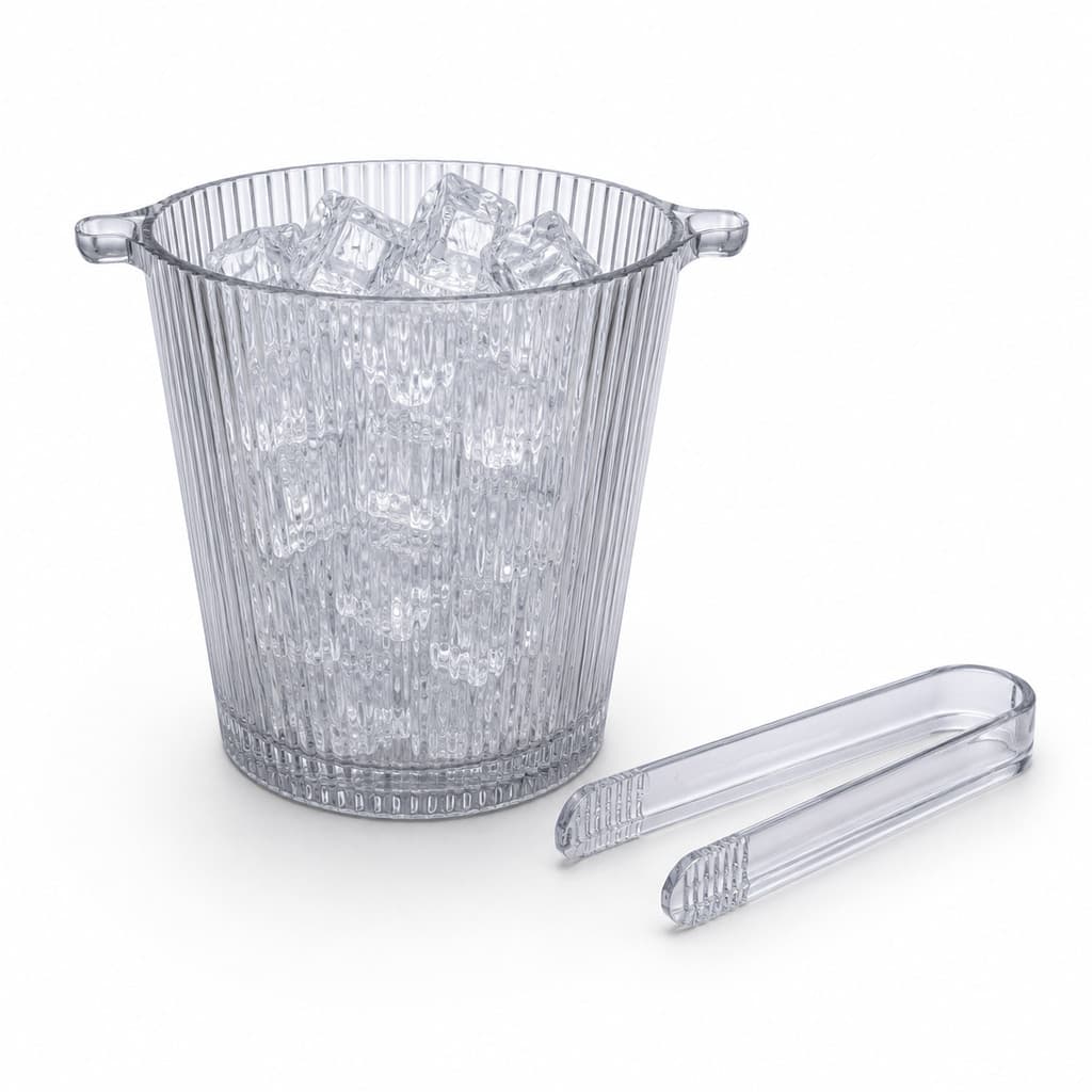 Balde Para Gelo de Vidro Graffiato 880ml Com Pegador