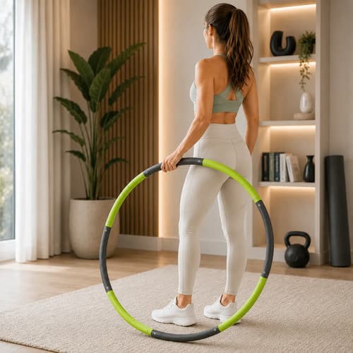 Bambolê Fitness Desmontável Ajustável 8 Peças com Espuma para Exercícios Abdômen Core Treino Funcional 95cm