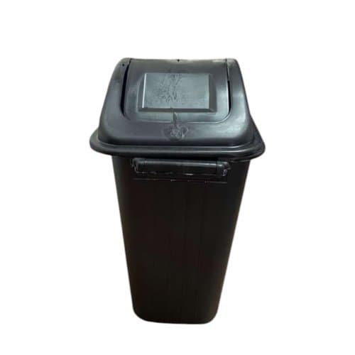 Cesto Organizador Retangular Com Tampa Basculante 20 Litros Preto Funcional Duravel