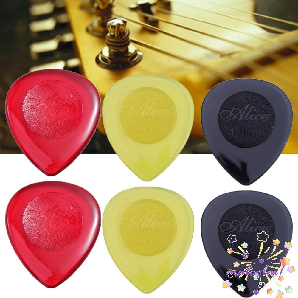 MALCOLM1 10 Peças De Palhetas Para Guitarra , Acústica De Cor Aleatória ABS , Palheta Em Formato De Gota De Espessura