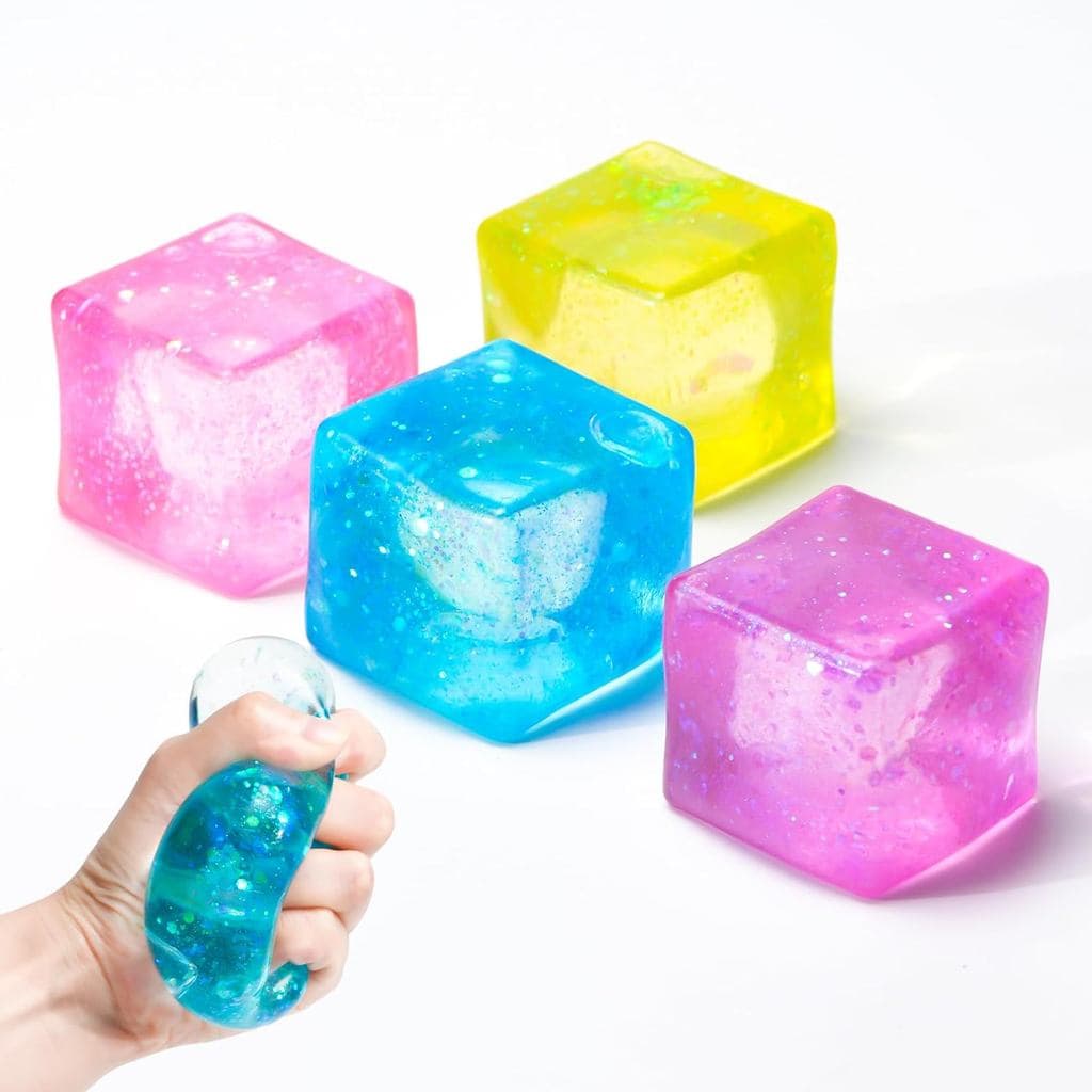 Cubo Anti-estresse 2" Bolas Anti-estresse Brinquedos Macios para Adultos e Crianças, Brinquedos de Apertar para Alívio d