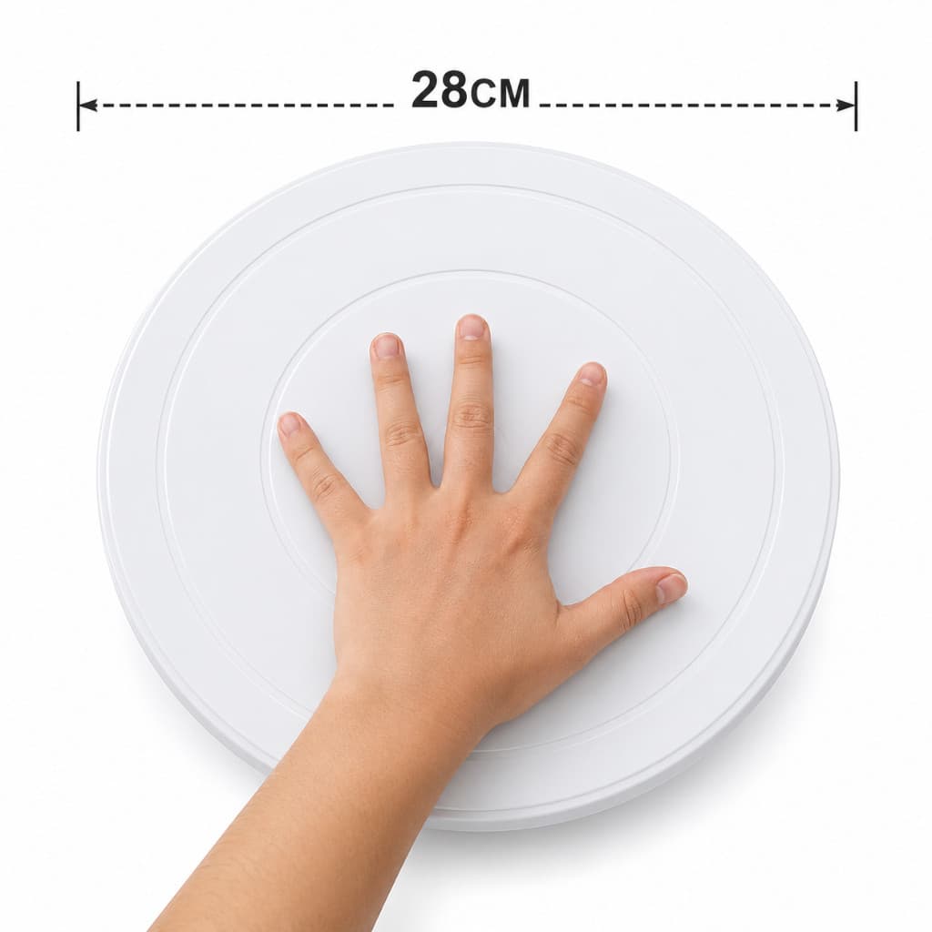 Bailarina Giratória Grande para Bolos 28cm Prato Giratório Boleira para Confeitaria e Decoração