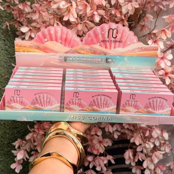 Miss Corina Blush Iluminador 2 Em 1 Glow Natural Alta Pigmentação