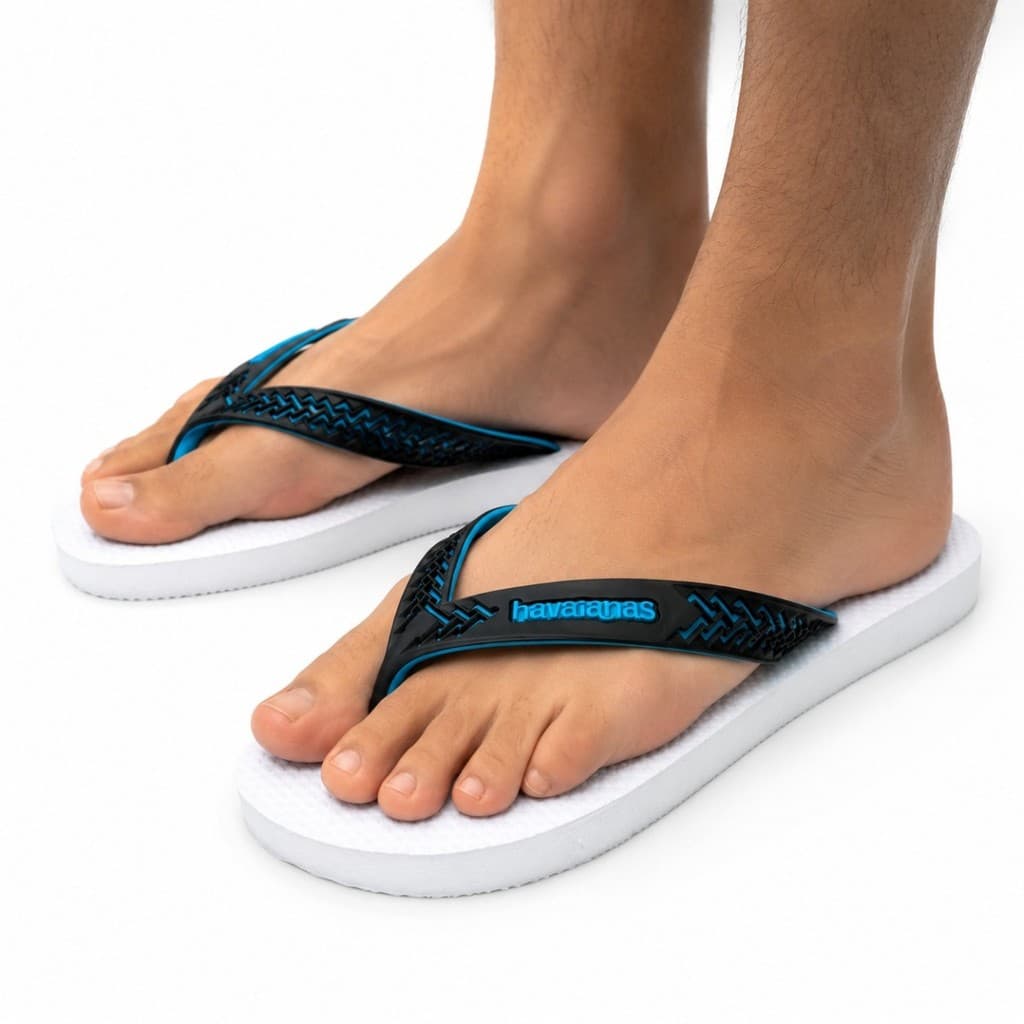 Chinelo Macio Confortável Borracha EVA Leve Dia a Dia Antiderrapante Resistente Correia Grossa