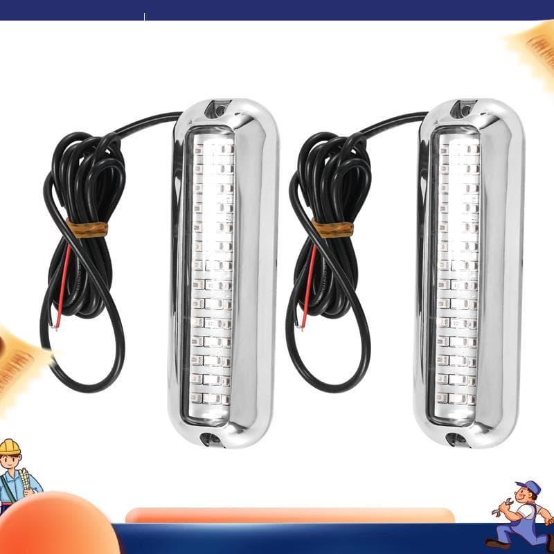 Victoria8d2 Unidades 42LED Luz De Drenagem De Barco Popa Azul Pontão Subaquático Marinha