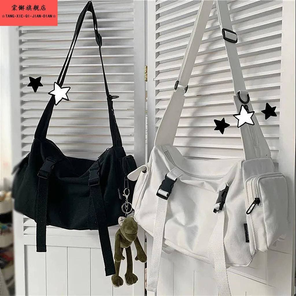 Bolsa mensageiro masculina diagonal bolsa de ombro ins Casual na moda mochila carteiro bolsa de lona meninos classe diag