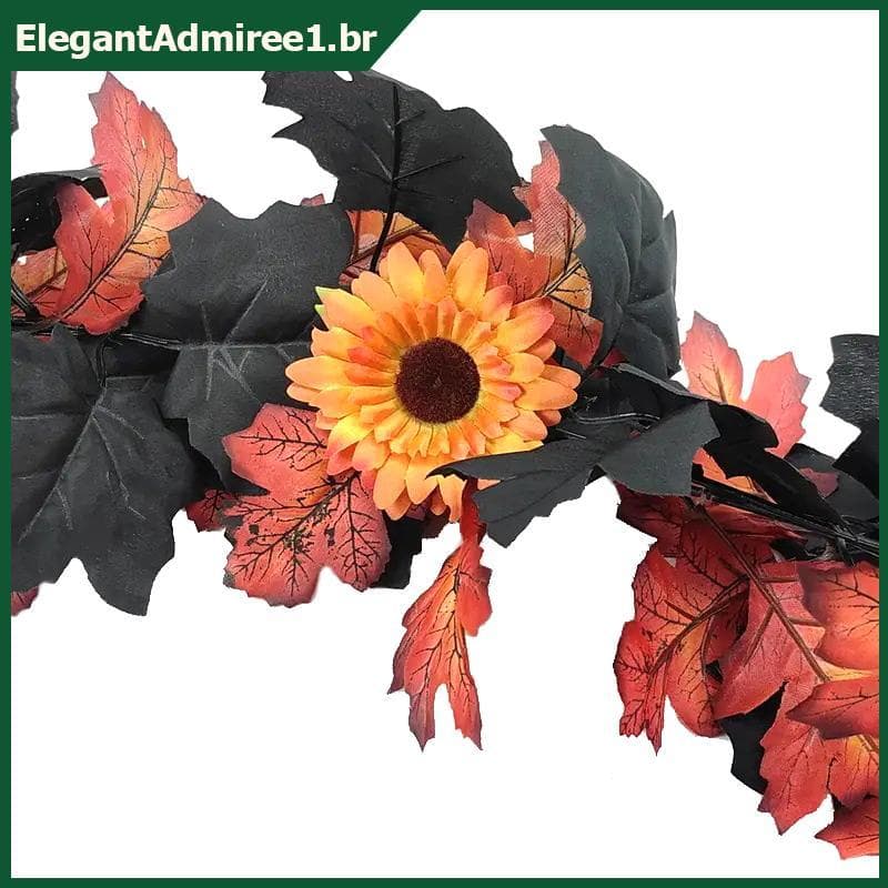 ELEGA 1 Guirlanda De Halloween-Folhas Góticas De 5.74 Pés E Videiras De Abóbora Com Decorações Assustadoras Para Criar U