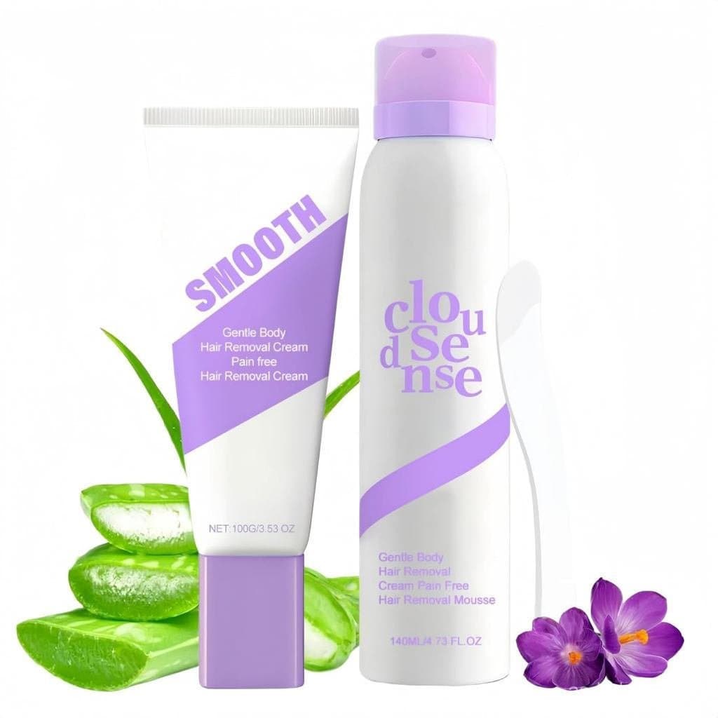 Remoção Suave de Pelos para Homens e Mulheres – Depilatório de Ação Rápida para Peles Sensíveis com Aloe e Ácido Hialurô