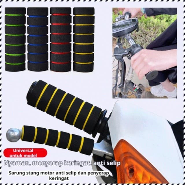 【Conforto Extra】[Toque Suave e Seguro] [Resistente] 【Design Universal】 Manopla Moto/Espuma/Manopla Universal