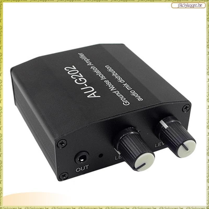 [Lan] Distribuidor De Mixer De Áudio AUG202 DC5-18V Amplificador Lsolatioh De Ruído Terrestre De Canal Duplo 2 Em 2 Saíd