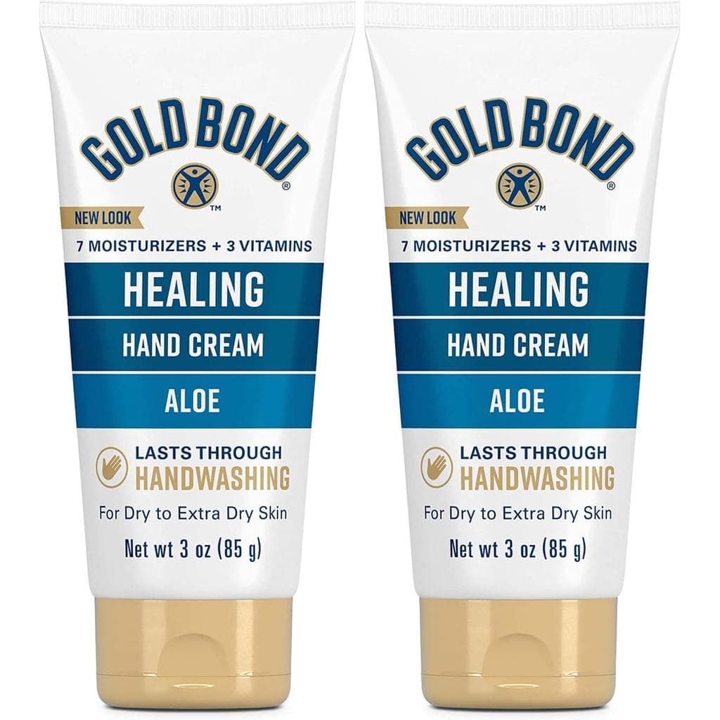 Creme para Mãos Gold Bond Healing, com Aloe, Loção para Mãos para Pele Seca que Dura Mesmo Após a Lavagem das Mãos, 3 oz