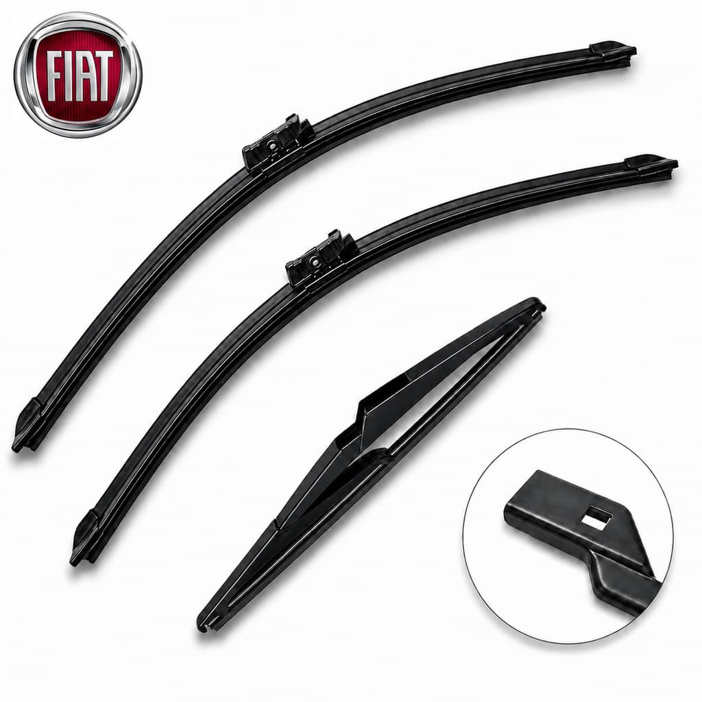 Kit Palhetas Limpador Para-brisa Silicone Limpeza Silenciosa Modelos Fiat