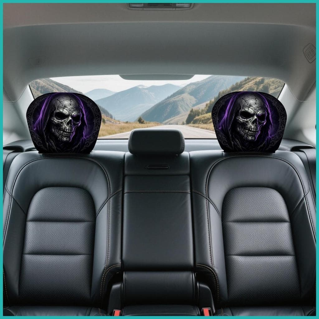 Capas De Encosto De Cabeça Para Carros , 2 Peças , Halloween , Assustador , Reutilizável , Protetor De Assento De Carro
