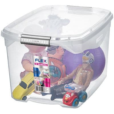 CAIXA ORGANIZADORA FLEX TRANSPARENTE 29L SR941-84 SANREMO