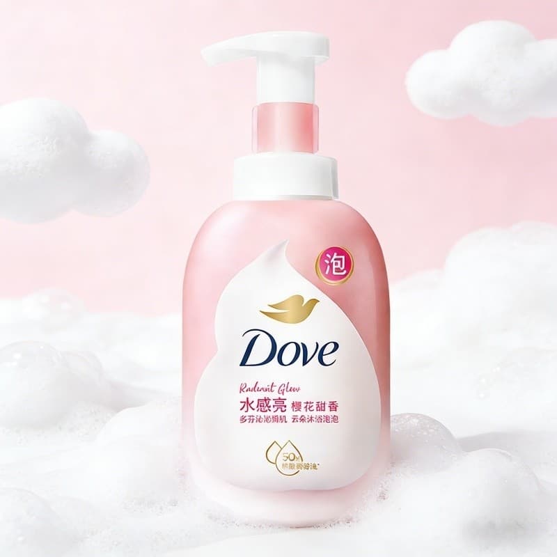 Dove/dove flor de cerejeira fragrância doce bolha de banho densa 400ml limpeza hidratante nuvem aromática Gel de banho d