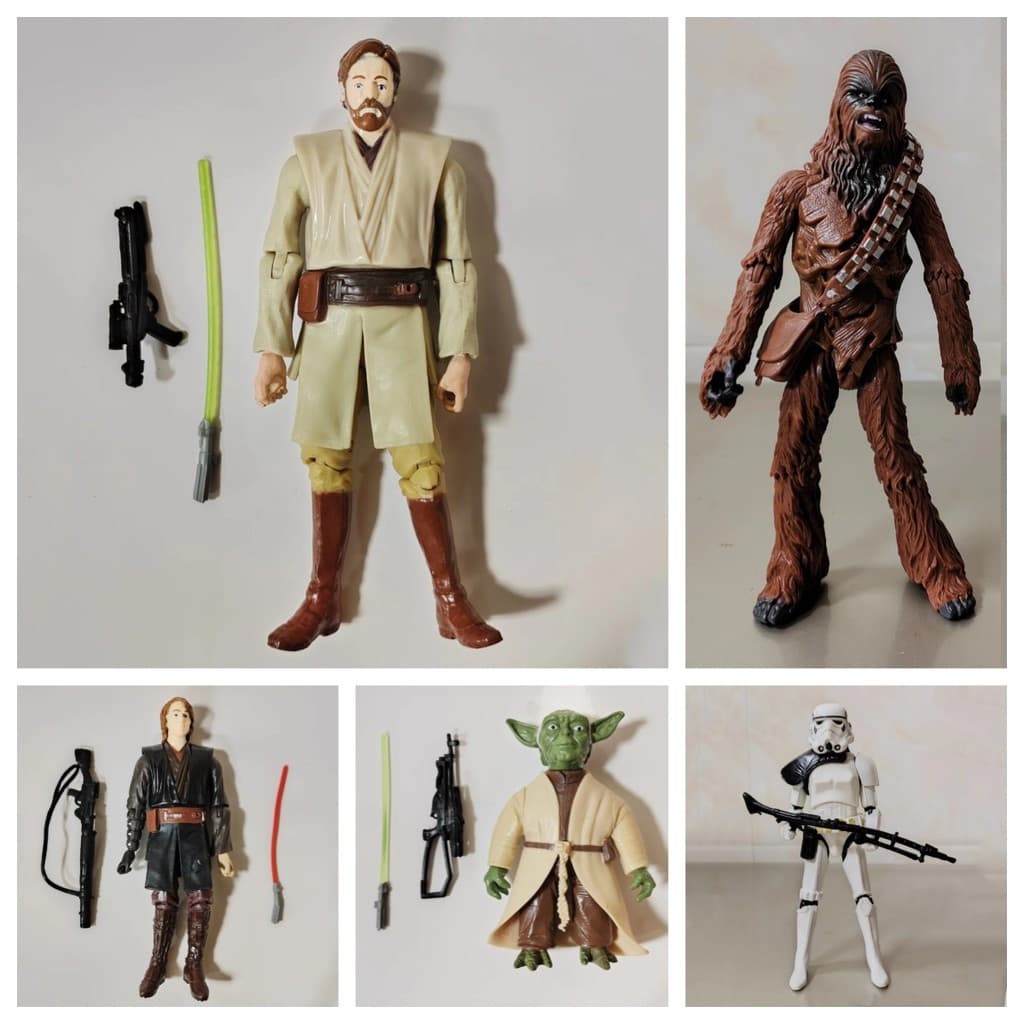 Figuras de Ação Star Wars de 11-19cm: Yoda, Stormtrooper, Darth Vader, Modelo Colecionável para Decoração NJ6C