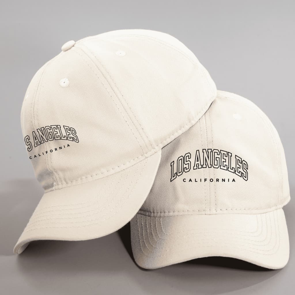 Boné Los Angeles California Aba Curva Dad hat 6 Gomos Casual Moderno Ajustável