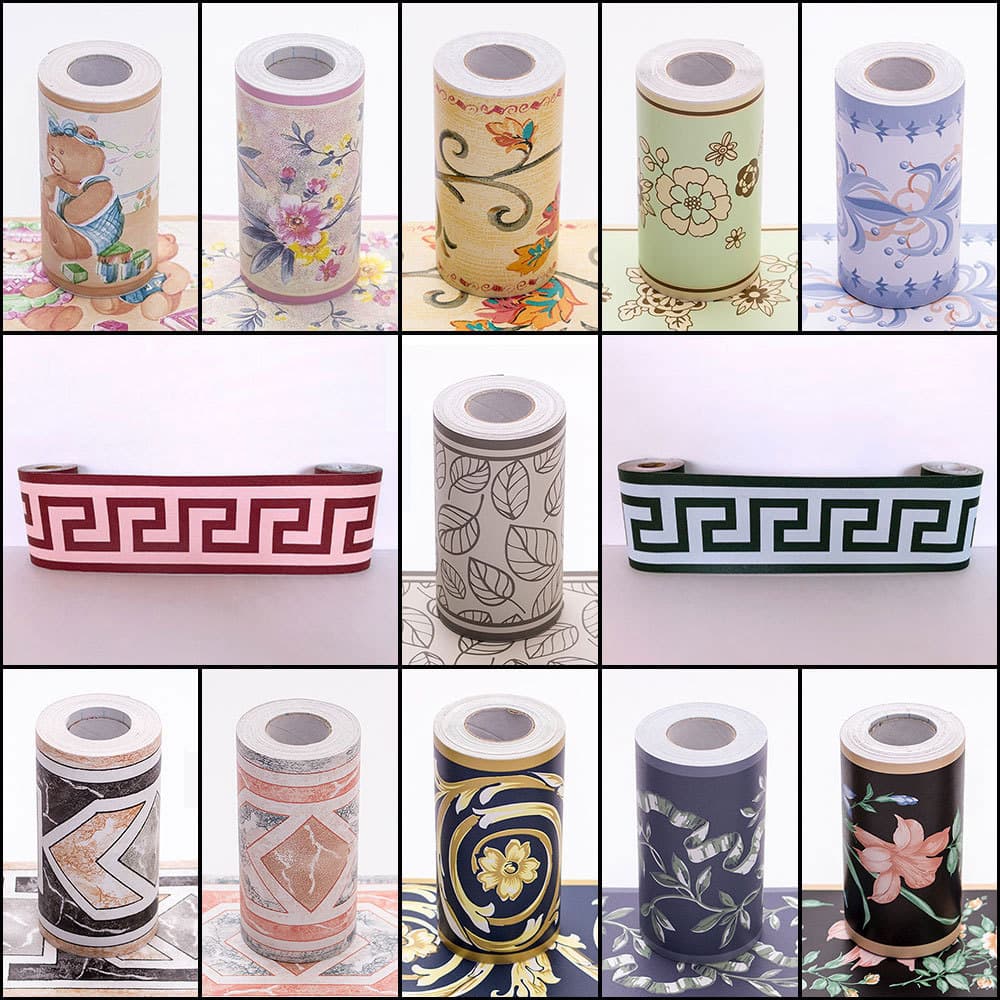 Pvc rodapé adesivo de parede decorativo mármore auto-adesivo saia de parede cintura adesivo parede ao redor tira de bord