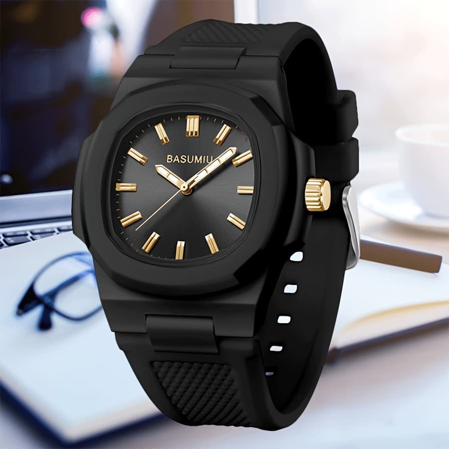 Relógios de Pulso com Pulseira de Silicone Casuais e Simples para Homens, sendo uma Excelente Opção de Presente