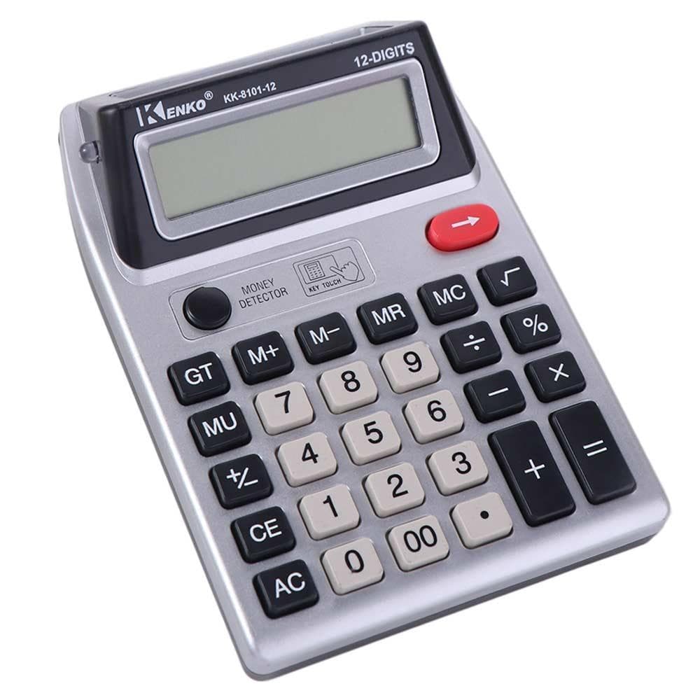 Calculadora De Contador Financeiro , De 12 Dígitos Com Tela Dupla Alimentada Por Bateria , Fácil De Usar