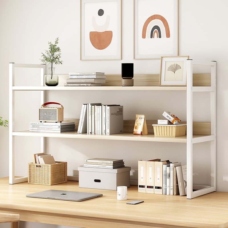 Simples estante de mesa ferro arte escritório rack armazenamento estudante dormitório mesa organizador rack