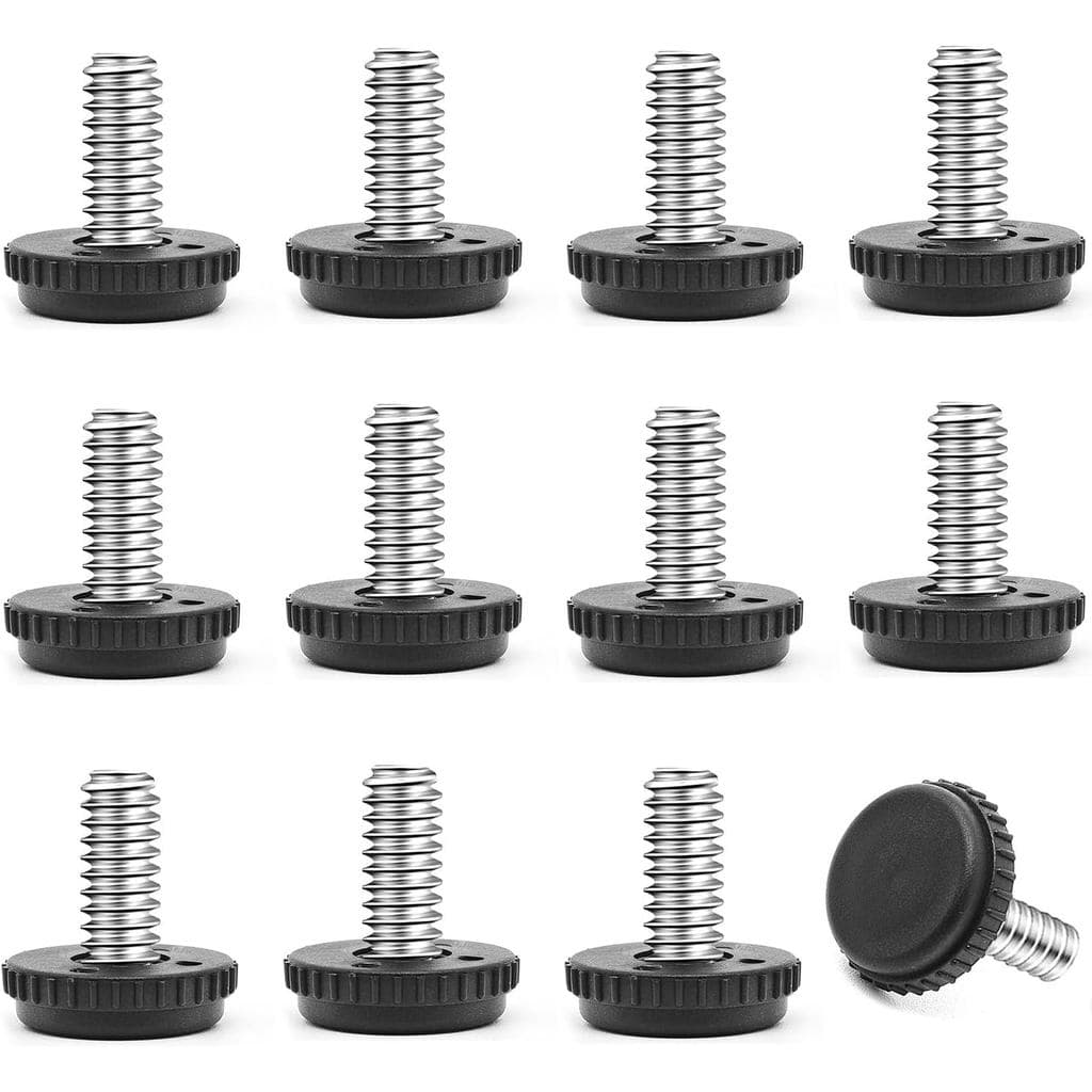 Surf turtle Pés Niveladores para Móveis de Aço Inoxidável 5/16”-18, Ajustáveis para Móveis de Pátio, Pacote com 12