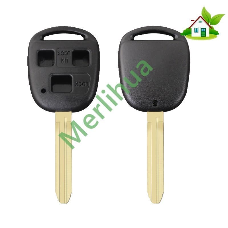 Para Toyota Lexus Camry Prado Land Cruiser Placa Reta Controle Remoto Chave Escudo Substituição