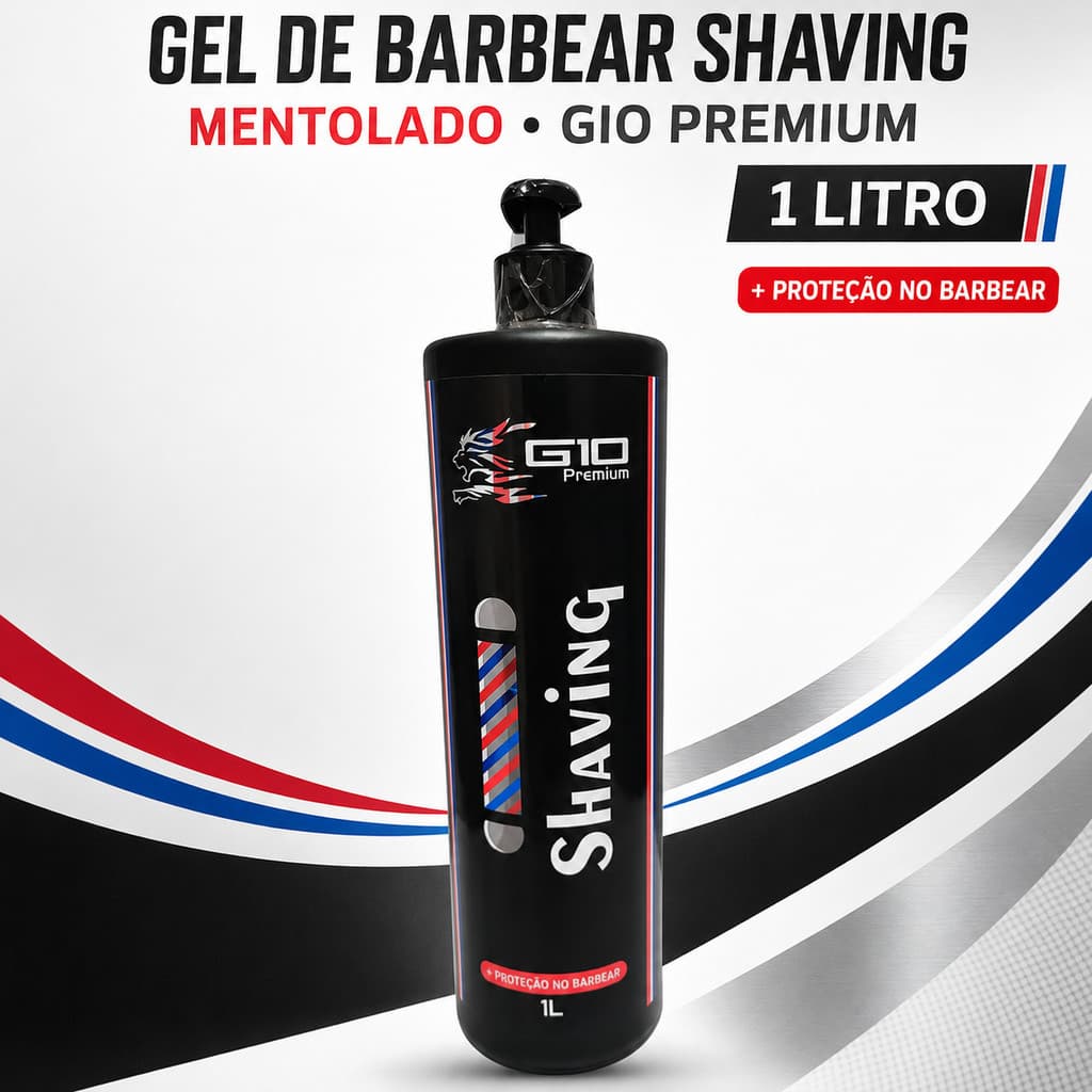 Gel De Barbear Shaving Mentolado - G10 Premium 1 Litro