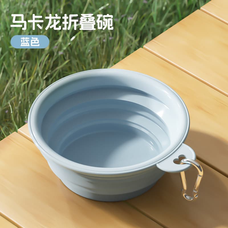 Tigela dobrável para cães de estimação, tigela portátil para comida de cachorro, tigela para beber ao ar livre, p
