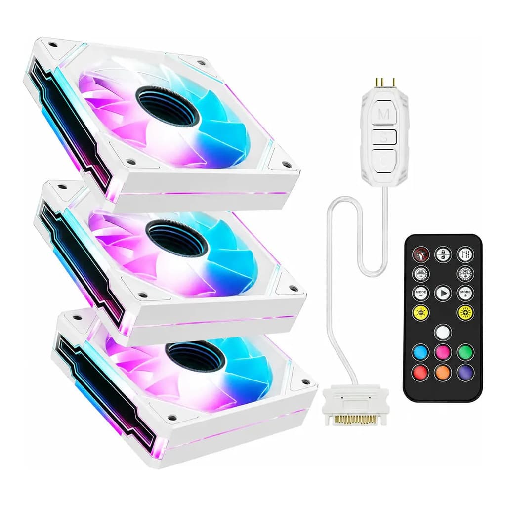 5v 3pin Argbcontrolle4pin Pwm Rgb Cpu Cooler Ventilador 3pcs