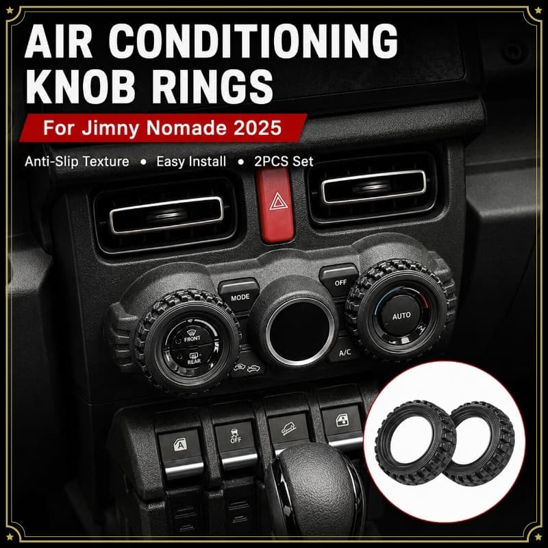 2 Pçs Botão De Controle Ar Condicionado Anel Capa Para Suzuki Jimny Nomade 2025 Acessórios Guarnição Interior