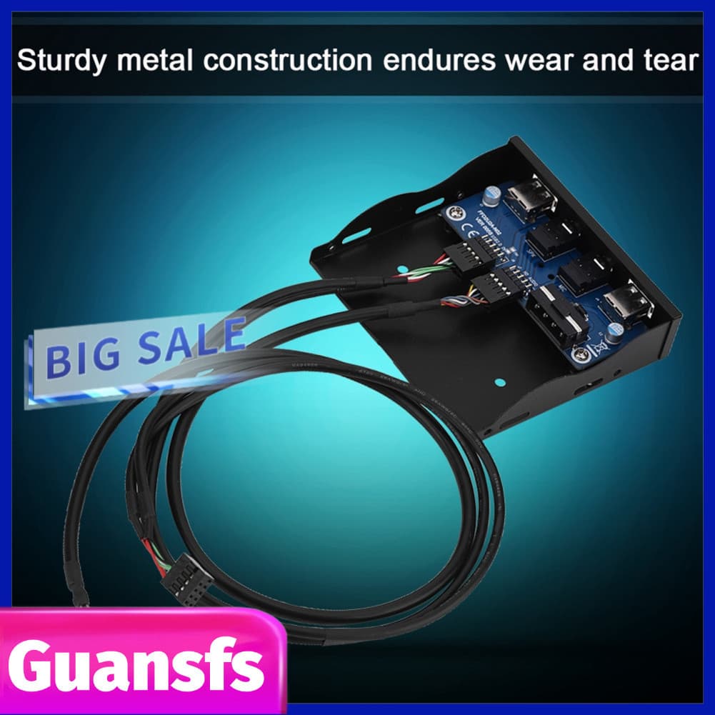 guansfs.br Richer-R Floppy Front Panel USB2.0 HD-Audio 3.5 9Pin to 2 Interface com microfone de áudio