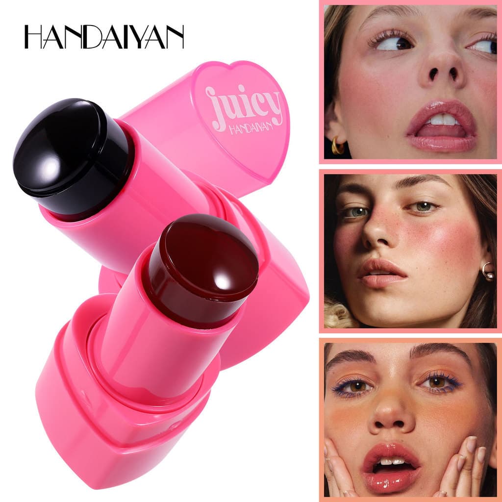 Handaiyan Jelly Blush Cremoso Blush Stick Maquiagem Lip Cheek Dual-use Love Blush Cream