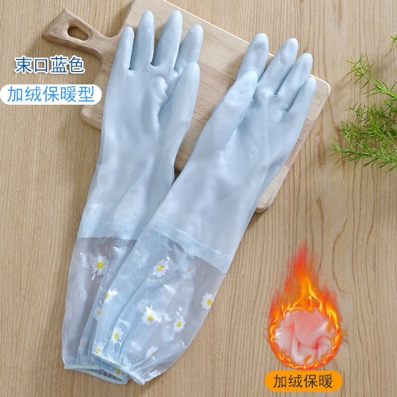 Luvas de lavar louça femininas à prova dwaterproof água borracha inverno cozinha durável lavar louça roupas borracha dom