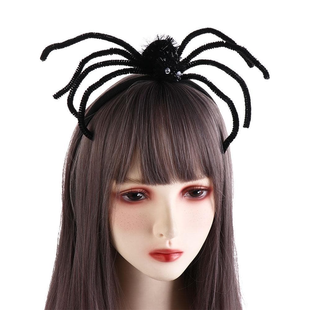 LICAUV Halloween Spider Headband , Antiderrapante De Pernas Compridas Aranha Feminina Argola De Cabelo , Novidade Faixas